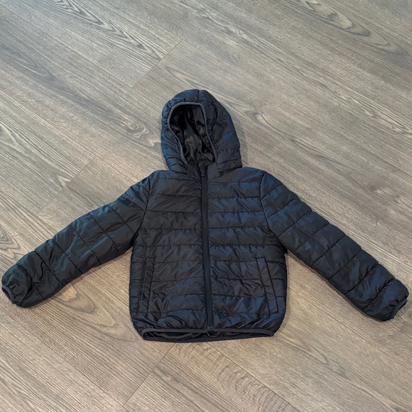 H&M Kids Black Puffer Jacket Boys Size 8 Medium Water-Repellent Insulated Jacket - Picture 1 of 6